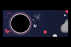 Mug template printing with butterfly decoration design Product Image 2