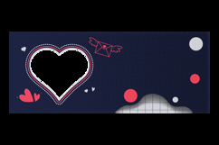 Mug template printing with love and heart decoration design Product Image 2