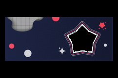 Mug template printing with stars decoration design Product Image 2