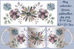 Mug watercolor flowers sublimation