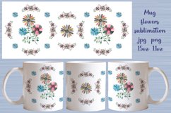 Mug watercolor flowers sublimation