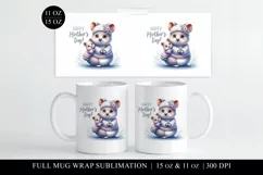 Mothers Day Mug Wrap | Quokka & Baby Full Cup Print Product Image 2