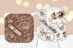 Affirmations Mug Wrap Sublimation | Positive Quotes Mug Wrap Product Image 5