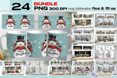 Mug Christmas Sublimation| Design Mug Wrap 11oz 15oz |Gnomes Product Image 1