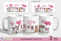 Dogs mug wrap Sublimation|mug 11oz 15oz| valentines day mug Product Image 1