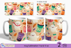 Halloween Mug Wrap Sublimation|cute ghost print|31 october Product Image 1