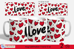 LOVE mug wrap Sublimation|LOVE mug 11oz 15oz| love decor Product Image 1