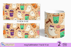 Halloween Mug Wrap Sublimation|cute ghost print|31 october Product Image 2