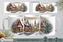 Mug Wrap Christmas village Sublimation|Mug Christmas village Product Image 1