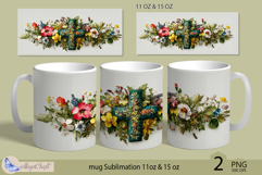 Happy Easter mug Sublimation| Easter cross mug 11oz 15oz Product Image 1