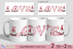 LOVE mug wrap Sublimation|LOVE mug 11oz 15oz| gnomes decor Product Image 1