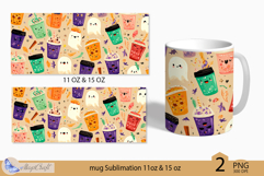 Halloween Mug Wrap Sublimation|cute ghost print|31 october Product Image 2