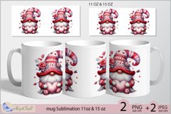 Valentines day mug Sublimation|Gnomes mug 11oz 15oz| love Product Image 1