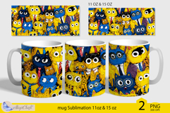 Cate cats mug Sublimation| mug wrap 11oz 15oz| cats mug Product Image 1