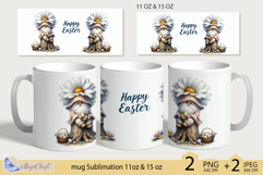 Easter gnome mug wrap Sublimation 11oz 15oz| gnomes decor Product Image 1
