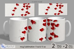 Valentines day mug Sublimation|hearts mug 11oz 15oz| love Product Image 1