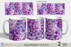 Flowers mug Sublimation|Hydrangea mug 11oz 15oz| Flora mug Product Image 1