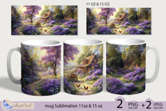 Farmhouse mug wrap Sublimation|flowers mug 11oz 15oz| Flora Product Image 1