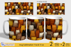 Black cats mug Sublimation| mug wrap 11oz 15oz| cats mug Product Image 1