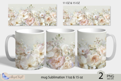 Flowers mug Sublimation|flowers mug 11oz 15oz| Flora mug Product Image 1