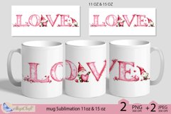 LOVE mug wrap Sublimation|LOVE mug 11oz 15oz| gnomes decor Product Image 1