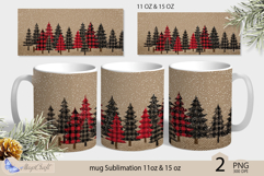 Christmas tree Mug Sublimation| Design Mug Wrap 11oz 15oz Product Image 1