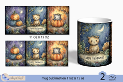Happy Halloween Pumpkin mug Sublimation|mug 11oz 15oz| cat Product Image 2