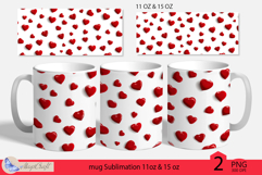 Valentines day mug Sublimation|hearts mug 11oz 15oz| hearts Product Image 1