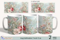 Flowers mug Sublimation|flowers mug 11oz 15oz| Flora mug Product Image 1
