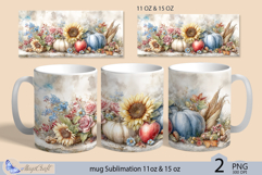 Thanksgiving mug Sublimation|Pumpkin mug 11oz 15oz|sunflower Product Image 1