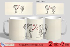 LOVE mug wrap Sublimation|LOVE mug 11oz 15oz| heart decor Product Image 1