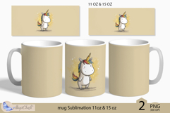 Unicorn mug Sublimation| mug wrap 11oz 15oz|funny Unicorn Product Image 1