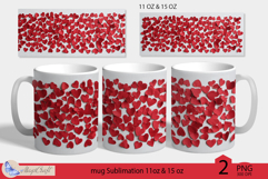 Valentines day mug Sublimation|hearts mug 11oz 15oz| love Product Image 1
