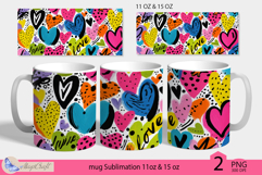 Valentines day mug Sublimation|hearts mug 11oz 15oz| love Product Image 1