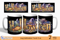 Halloween Mug Wrap Sublimation|ghost print|31 october witch Product Image 1