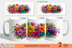 Valentines day mug Sublimation|hearts mug warp 11oz 15oz Product Image 1