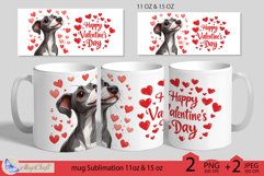 Dogs mug wrap Sublimation|mug 11oz 15oz|Happy valentines day Product Image 1