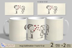 LOVE mug wrap Sublimation|LOVE mug 11oz 15oz| hearts decor Product Image 1