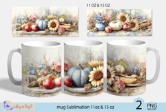 Thanksgiving mug Sublimation|Pumpkin mug 11oz 15oz|sunflower Product Image 1