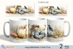 Halloween mug Sublimation|Pumpkin mug 11oz 15oz|scarecrow Product Image 1