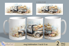 Halloween mug Sublimation|Pumpkin mug 11oz 15oz|truck| fall Product Image 1