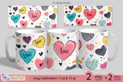 Valentines day mug Sublimation|hearts mug 11oz 15oz| love Product Image 1