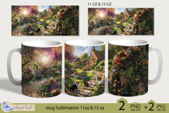 Cats mug wrap Sublimation| mug wrap 11oz 15oz| house mug Product Image 1
