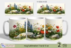 Red Poppies mug Sublimation|flowers mug 11oz 15oz| Flora mug Product Image 1