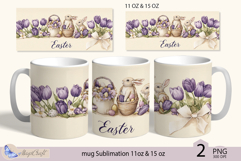 Happy Easter mug Sublimation| Easter mug 11oz 15oz| Bunny Product Image 1