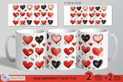 Valentines day mug Sublimation|hearts mug 11oz 15oz| love Product Image 1
