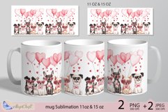 Dogs mug wrap Sublimation|mug 11oz 15oz| valentines day mug Product Image 1