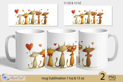 LOVE mug wrap Sublimation|mug 11oz 15oz| cute cats decor Product Image 1