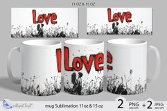 LOVE mug wrap Sublimation|LOVE mug 11oz 15oz| love decor Product Image 1