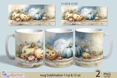 Halloween mug Sublimation|Pumpkin mug 11oz 15oz|flowers Product Image 1